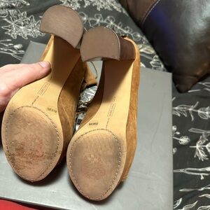 Elegant Tan Suede Women's Heels